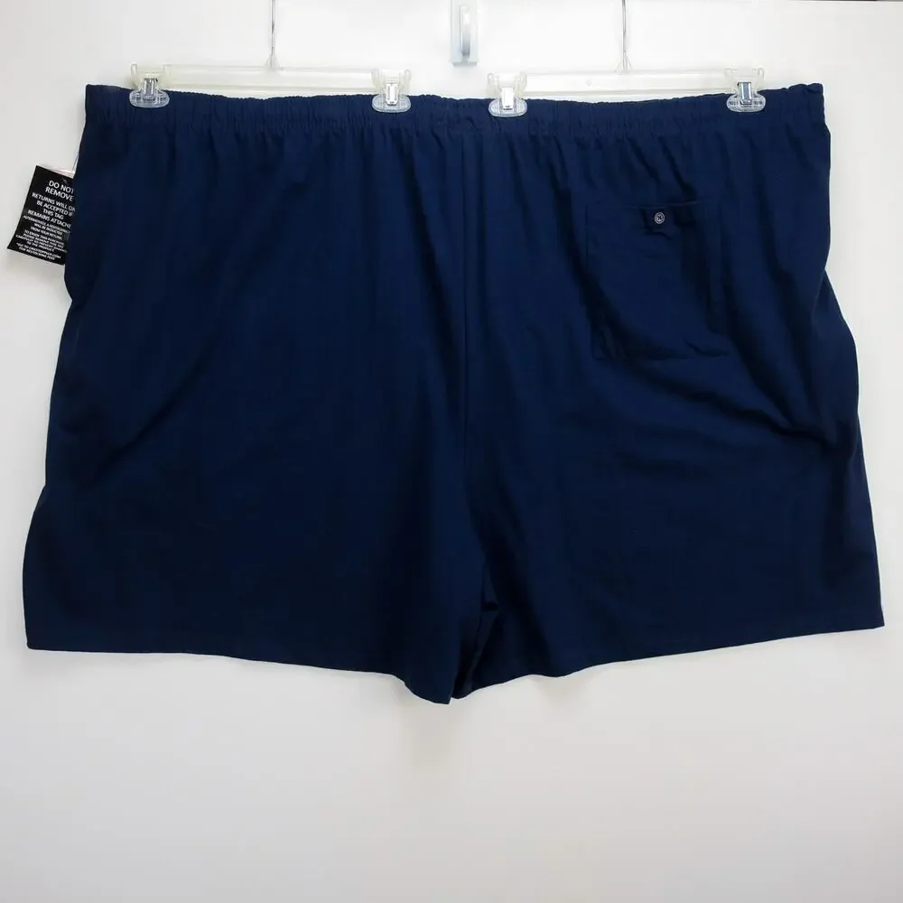 KingSize Mens 9XL Big Navy Lounge Athletic Shorts Drawstring Elastic Waist NWT